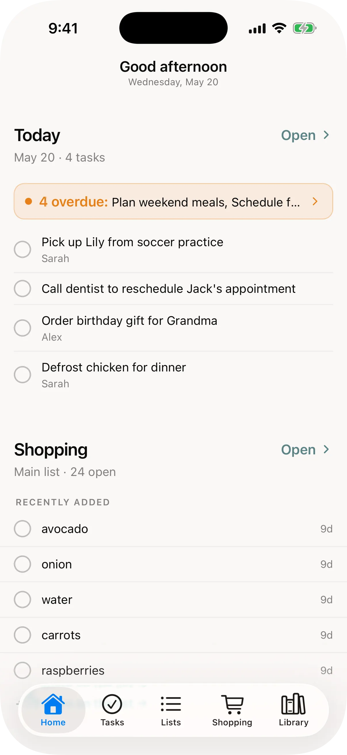 Home screen preview